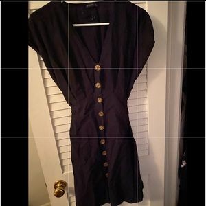 Black button down cotton on dress